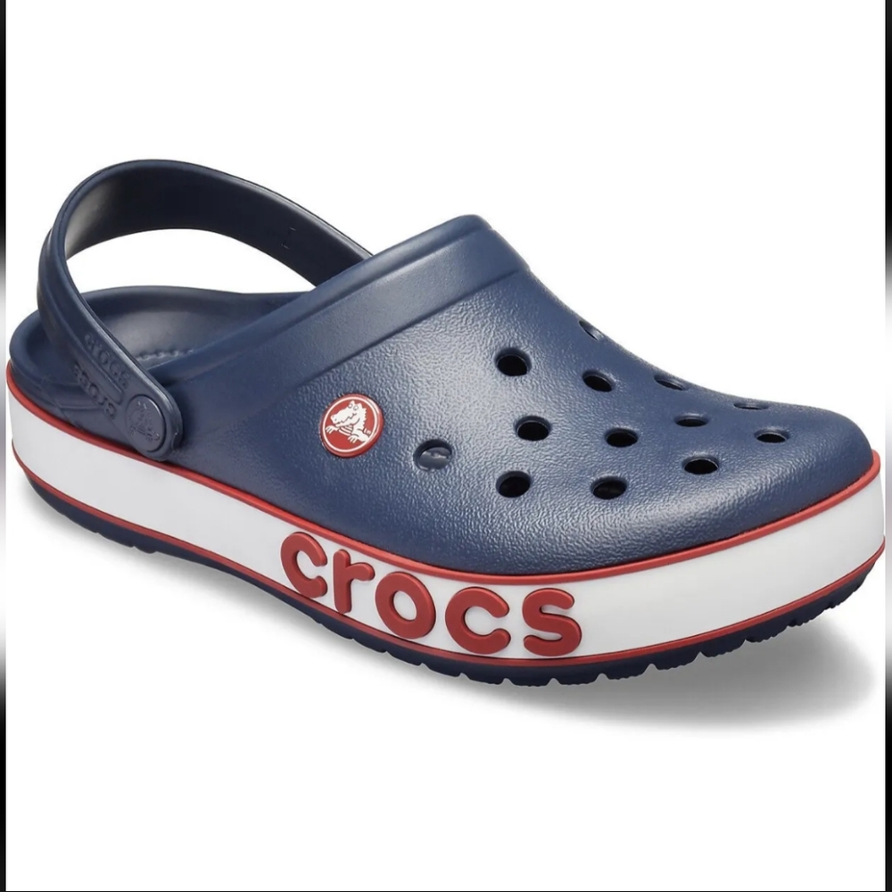 CROCS Crocband Clog Navy Red White M9/W11 Comfort Beach Shoes